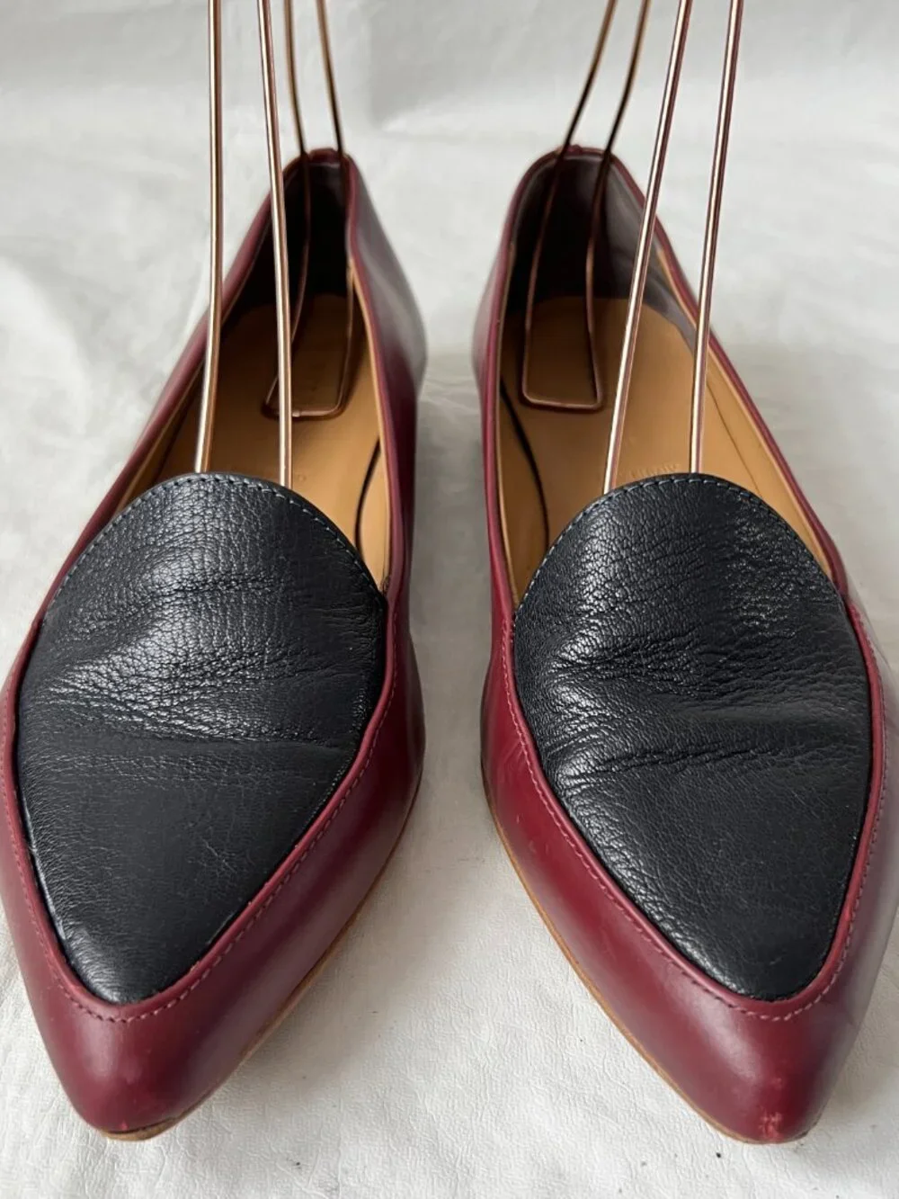 Everlane Modern Point Loafer oxblood red black leather pointed toe womens 9.5 - Picture 2 of 14